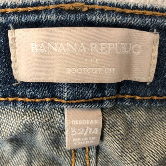 Banana Republic Women Bootcut Jeans Size 32/14 Blue Denim Medium Wash Casual Y2K - Picture 6 of 12